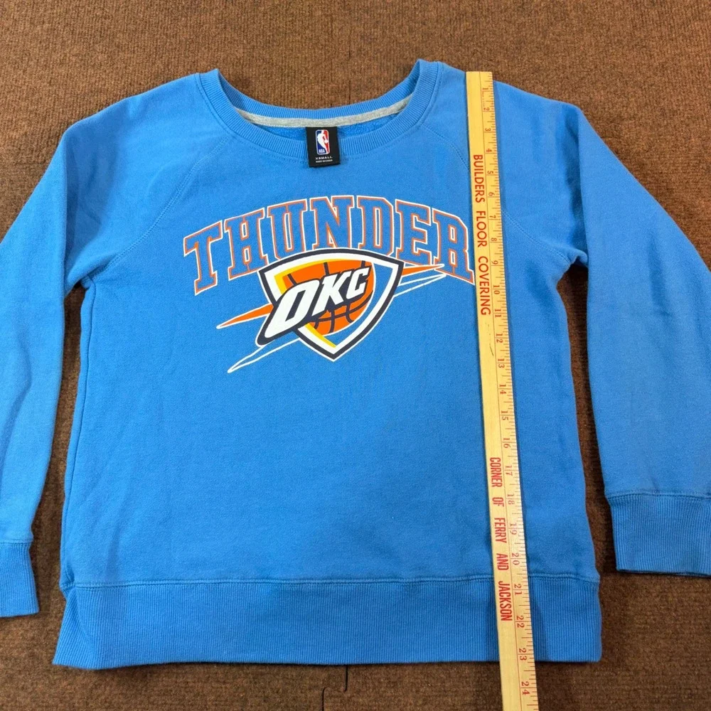 A+ hoop NBA Oklahoma City Thunder Sweatshirt Blue OKC Raglan Pullover XS